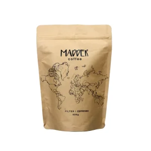 定制标志印刷回收牛皮纸 Doypack 袋可重新密封包装，带色带咖啡凹版印刷表面处理