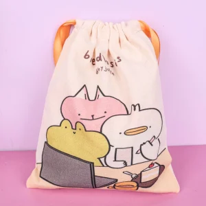 Drawstring Dust Packing Bag Custom Drawstring Bag Cartoon Drawstring Bag Custom Logo Canvas Drawstring Bag