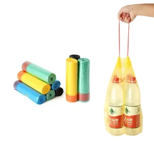 Drawstring Garbage Bag on Roll Custom Logo and Color Available From Factory