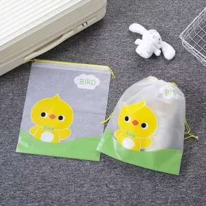 Drawstring Storage Bags Logo Resealable Draw String Storage Plastic Travel Bag Transparent Fitness Bag Pouch Draw String Package