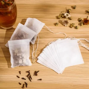Drawstring Tea Coffee Filter Bags 9x7cm 3.54×2.76inch With Custom Logo