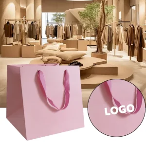 Durable Custom Paper Bags with Custom Logo for Branding and Packaging
