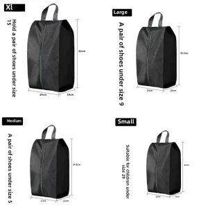 Durable Polyester Zipper Travel Shoe Storage Bag Moisture Dustproof with Custom Logo Gift