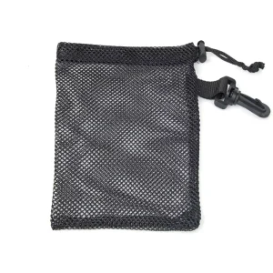 Durable Reusable Multi Functional Polyester Mesh Sea Shell Collection Storage Bag Lady Vintage Black Fashion Drawstring Custom