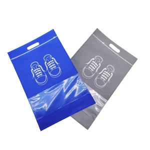 Durable Transparent One-Side Zipper Non-Woven Fabric Clothing Packing Bag Reusable for Shoes