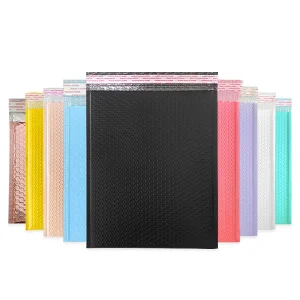 Durable Waterproof Customized Self Adhesive Poly Bubble Mailer Bags with Printed Logo for Apparel Clothes Packaging
