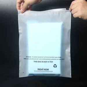 Dusty Proof Custom Logo Garment Clothes Poly Bags T Shirt Plastic Zip Frosted Lock Zipper Packaging Bag for Clothing