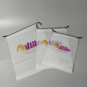 EVA Frosted Drawstring Bag Plastic Poly Drawstring Packaging Bags for Towel Cloth Shoes