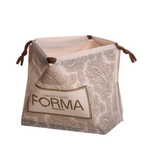 Easy Open Drawstring Stand up Pouch Tear Resistance Plastic Togo Takeaway Gift Bag