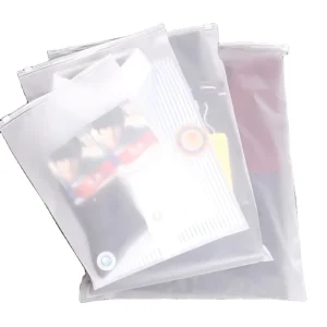 Eco Friendly Clear Packaging Bag Apparel Zip Lock Bag Plastic Zipper Poly Bags Transparent Customized PE Clothing Packaging