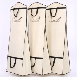 Eco Friendly Colorful Wedding Dress Cover Zipper Bag with Handles