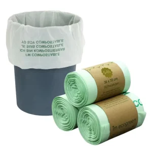 Eco Friendly Corn Starch PLA Whole Biodegradable Green Garbage Bag Household Kitchen Breakpoint Compostable Spout Top Umbrella