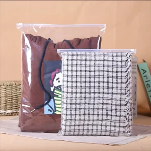 Eco Friendly Custom CPE Plastic Packaging Bags with Zipper for Apparel Shoes Socks Recyclable