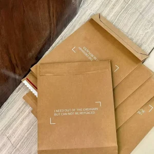 Eco-Friendly Custom Courier Packaging Kraft Paper Bags for Clothing Socks T-Shirts Jeans Pointed Bottom Packaging
