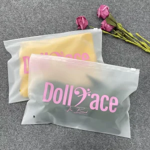 Eco-Friendly Custom T-Shirt Packaging Bags Zipper Plastic Bag Printing Frosted Packing Bag For Clothing Swimwear Packaging