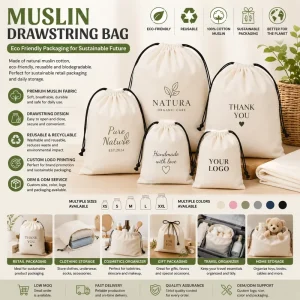 Eco Friendly Drawstring Bag for Sustainable Retail Packaging