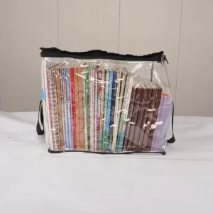 Eco-Friendly Durable Lightweight Zipper Recycled Clear Plastic Garment Bag Bedroom Non-Woven Fabric Foldable Clothing Organizer