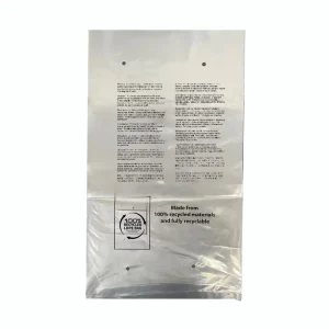 Eco-Friendly GRS Certified Recycled HDPE Clear Plastic Poly Bags for Clothing Bedding Umbrella Packaging Suffocation
