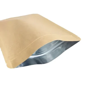 Eco-Friendly Laminated Aluminum Foil Kraft Paper Bag Ziplock for Food Plastic Packaging Ziplock Aluminum