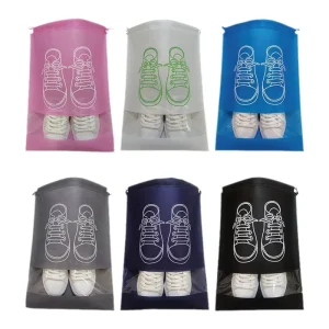 Eco Friendly Non Woven Storage Bag for Travel Draw Rope Dust Proof Water Proof Shoe Bag Customizable Logo Bundle Packaging