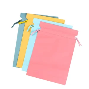 Eco Friendly Plastic Bag with Custom Logo Gift Package Drawstring Bag Frosted Draw String Bag