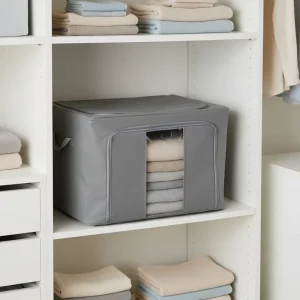 Eco Friendly Printed Non Woven Foldable Steel Storage Bags for Clothing & Bedding Organization