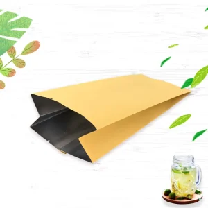 Eco-Friendly Reusable Food Grade Tea Packaging Bags Kraft Paper Laminated Bags