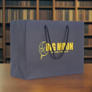 Eco Reusable Luxury Shopping Gift Boutique Paper Bag Clothing Packaging Black Large Paper Bags With Your Own Logo