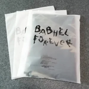 Eco-friendly Frosted Bags Slider Ziplock Zipper Bags Custom Printed Plastic Packaging for Clothing EVA PE Offset Printing Accept