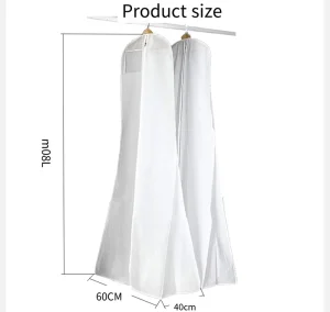 Enhanced Trailing Fish tail Non woven Fabric Wedding Dress Dust Cover Non woven Fabric Dress Coat Dust Bag
