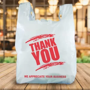 Enviroment protection 100% Degradable Custom Own logo Printed Guangzhou Plastic Shopping T shirt Vest Bag
