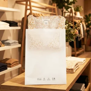 Environmentally Friendly Biodegradable Bulk White Self seal Semi transparent Glassine Wax Clothes Food Packing Paper Bags