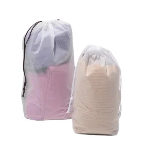 Environmentally Friendly Frosted Drawstring Bags Plastic Packaging Bags Transparent Plastic Storage Bags