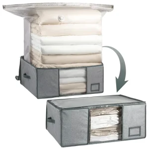 Extra Large Vacuum Storage Bags for Space Saving Closet Organizers for Clothing Comforters Blankets Bedding Sweaters