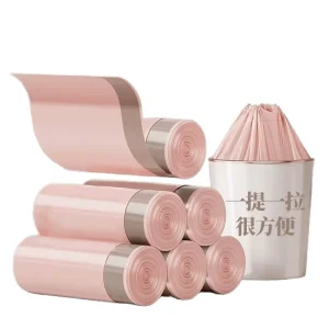Extra Thick Large Sized Household Kitchen Storage Bag Handheld Drawstring Garbage Bin Large Capacity Thickened PE Bag Recyclable