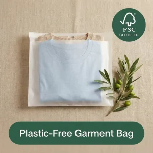 FSC Certified Glassine Bag for Bridal Wedding Dress Formal Wear Luxury Fashion Packaging