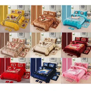 Factory Custom Double Ply 4PCS 10PCS 12PCS Raschel Blanket 220*240cm King Size 2ply Heavy Thick Warm Korean Mink Blankets