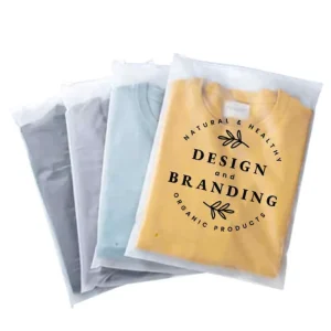 Factory Custom Durable Reusable PE Transparent Clear Plastic Printed Garment Zip Garbage Bags T Shirt Dress Cloth YIBO
