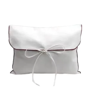 Factory Custom Logo Printed White Twill Cotton Flap Clothes Handbag Packaging Bag Canvas Wallet Bet Dust Envelope Pouch