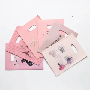 Factory Custom Printing Logo Handle Reusable Packaging Small Plastic Gift Bags