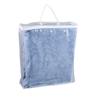 Factory Custom Transparent Clear Soft Plastic PVC Zipper Bag Packaging with Steel Wire for Quilt