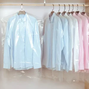 Factory Custom Transparent Garment Suit Clothing Cover Packaging Dustproof Plastic for Wedding Dresses Garment Bag