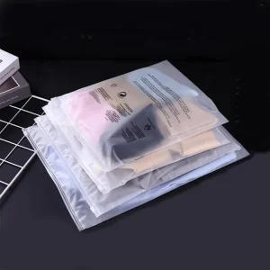 Factory Customize Frosted Printing Logo Recyclable CPE Zipper Packaging Bags for Shoes & Clothing