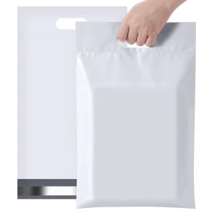 Factory Customize Logo Underwear Package Pink Handle Poly Mailing Bag for Clothing Package