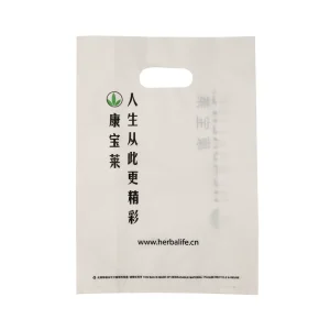Factory Directly Supply PE Custom Printed Eco friendly Matte Finish Grocery Handle Bags PE Plastic Die Cut Shopping Package