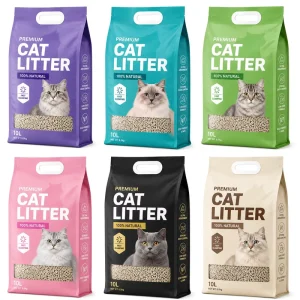 Factory Flat Bottom Cat Litter Bag Custom Gravure Printed Pet Packaging Manufacturer Plastic Packaging Bags For Cat Litter