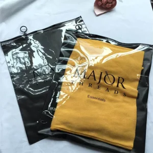 Factory Free Sample Sock Packaging Bag Ziplock T-Shirt Custom Logo Frosted Zipper Plastic Matte Clothes Package Pouch Bag