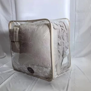 Factory Outlet Customized Transparent PVC and Wire Zipper Storage Bag for Pillow Bedding Quilt Blanket Recyclable