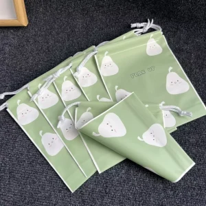 Factory Plastic Drawstring Bag PE Packaging Easy to Open Reusable Drawstring Bag