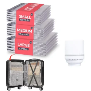 Factory Price Classic Design Transparent Compressed Suction Control Travel Clothes Vacuum Storage Bags for Living Room